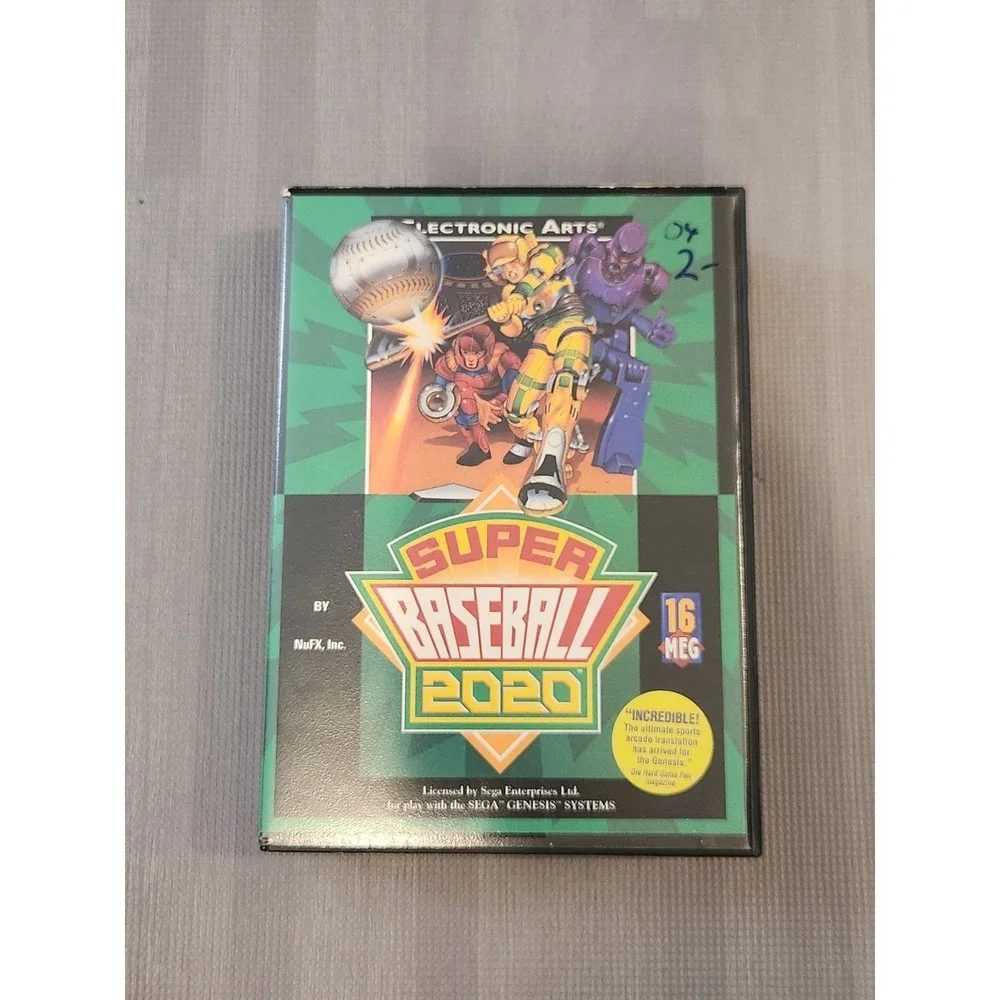 Super Baseball 2020 (Sega Genesis, 1993) Authentic Game CIB